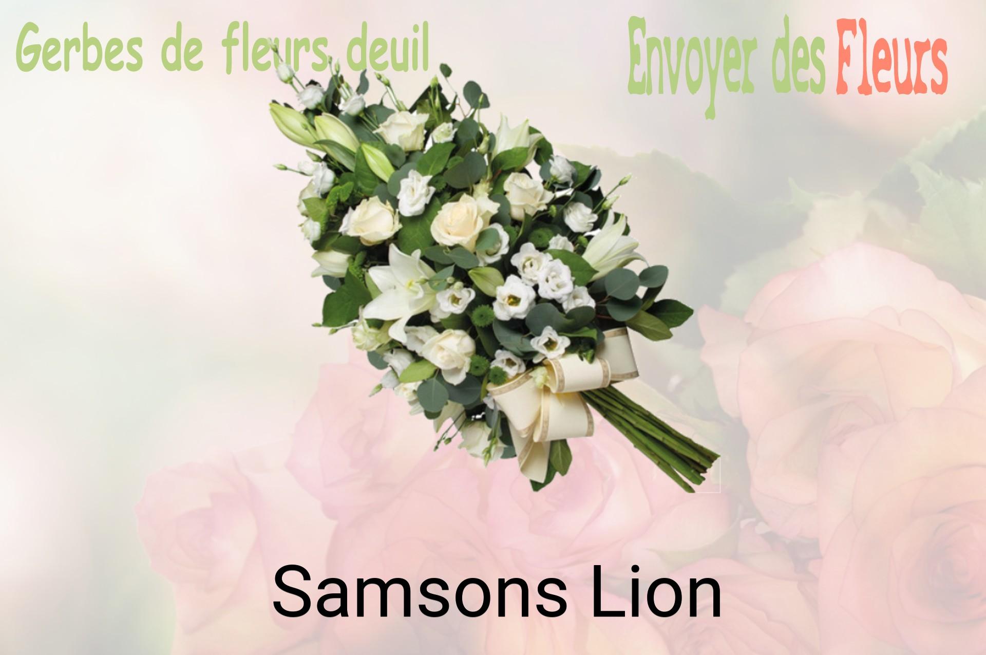 Gerbe de fleurs de deuil livrée à Samsons-Lion